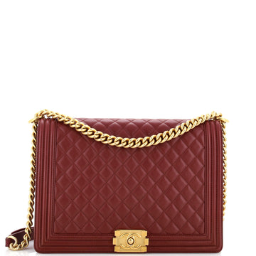 Chanel Boy Flap Bag Quilted Calfskin Large