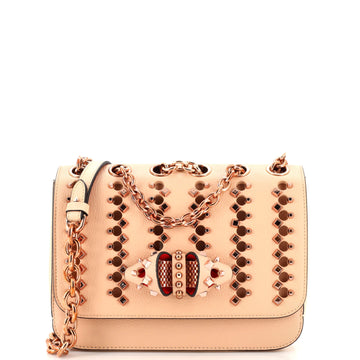 Christian Louboutin Sweet Charity Crossbody Bag Perforated Studded Leather Small