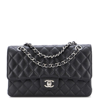 Chanel Classic Double Flap Bag Quilted Caviar Medium