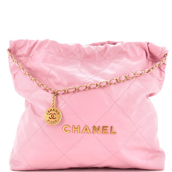Chanel 22 Chain Hobo Quilted Calfskin Medium