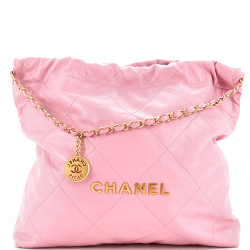 Chanel 22 Chain Hobo Quilted Calfskin Medium