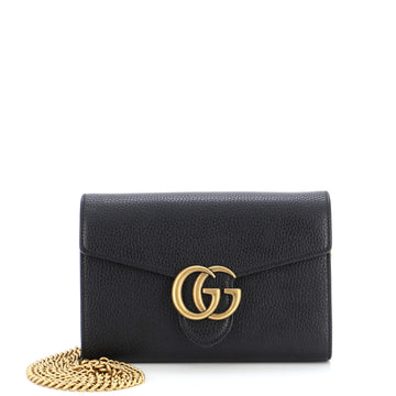 Gucci GG Marmont Chain Wallet Leather Mini