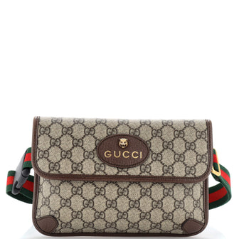 Gucci Neo Vintage Flap Belt Bag GG Coated Canvas
