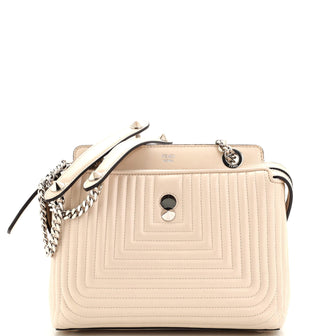 Fendi DotCom Click Shoulder Bag Quilted Leather Small