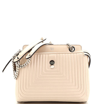 Fendi DotCom Click Shoulder Bag Quilted Leather Small
