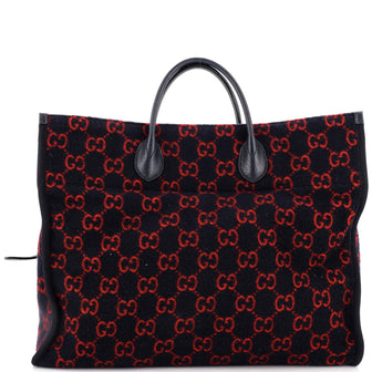 Gucci Shopping Tote GG Wool Large