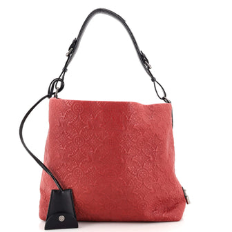 Louis Vuitton Red Monogram Antheia Leather Hobo PM Bag - ShopperBoard