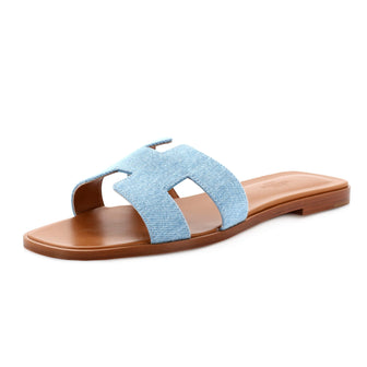 Hermes Women's Oran Sandals Denim