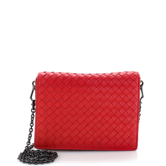 Bottega Veneta Flap Wallet on Chain Intrecciato Nappa Small