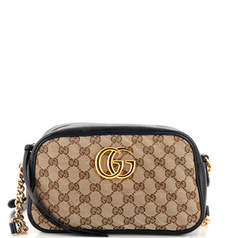 Gucci GG Marmont Shoulder Bag Diagonal Quilted GG Canvas Small