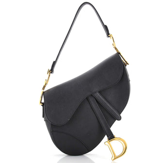 Christian Dior Saddle Handbag Leather Medium