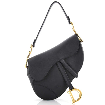 Christian Dior Saddle Handbag Leather Medium