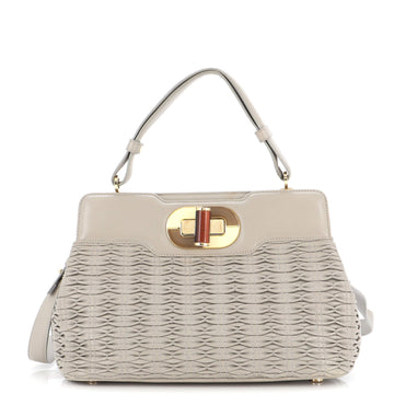 Bvlgari Isabella Rossellini Bag Ruched Leather Medium