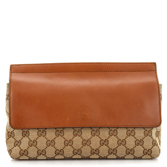 Gucci Flap Waist Bag GG Canvas and Leather