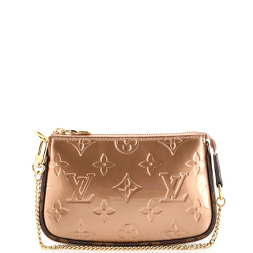 Louis Vuitton Pochette Accessoires Monogram Vernis with Monogram Canvas Mini