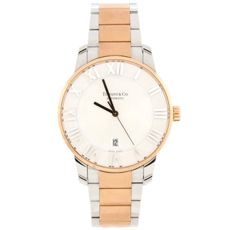 Tiffany & Co. Atlas Dome Automatic Watch Stainless Steel and Rose Gold 42