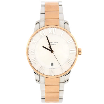 Tiffany & Co. Atlas Dome Automatic Watch Stainless Steel and Rose Gold 42