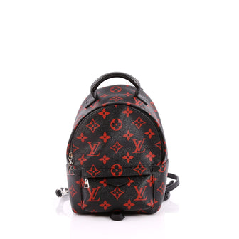 Louis Vuitton, Bags, Louis Vuitton Limited Edition Mini Palm Spring Backpack  Black Red