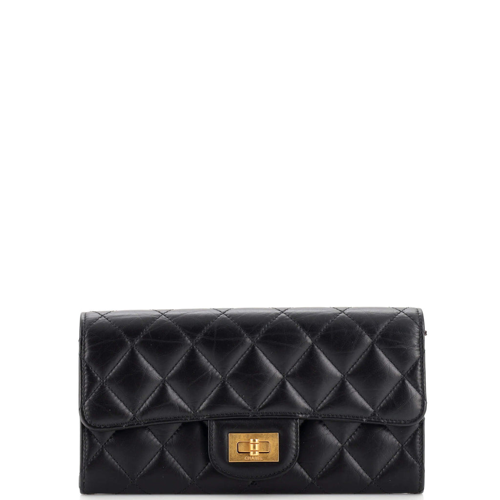 Chanel Reissue Flap Wallet Quilted Aged Calfskin Long Black 2217501
