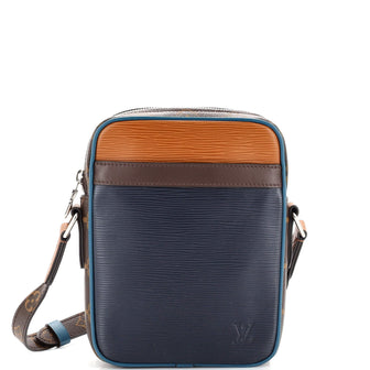 Louis Vuitton Danube Handbag Epi Leather and Damier Graphite Slim
