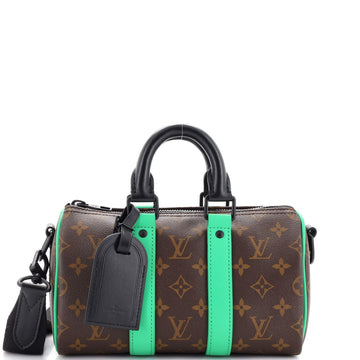 Louis Vuitton Keepall Bandouliere Bag Macassar Monogram Canvas 25