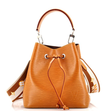Louis Vuitton NeoNoe Handbag Epi Leather with Logo Jacquard Strap BB