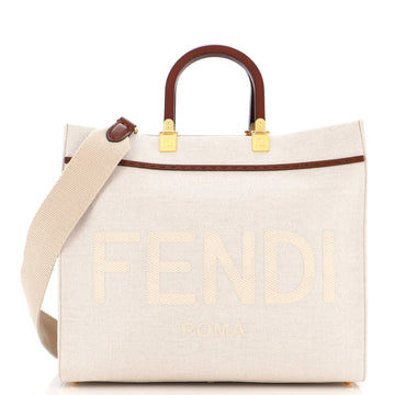 Fendi Sunshine Shopper Tote Canvas Medium