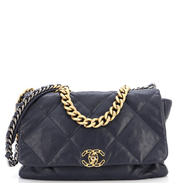 Chanel 19 Flap Bag Quilted Leather Maxi