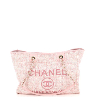 Chanel Deauville Tote Raffia with Glitter Detail Small