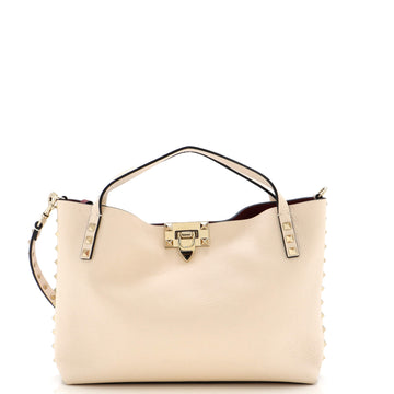 Valentino Garavani Rockstud Convertible Flip Lock Tote Leather Small