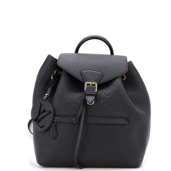 Louis Vuitton Montsouris NM Backpack Monogram Empreinte Leather PM Black