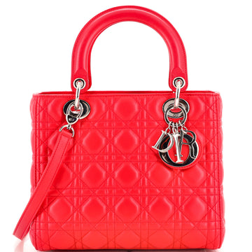 Christian Dior Lady Dior Bag Cannage Quilt Lambskin Medium
