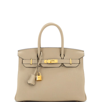 Hermes Birkin Handbag Grey Togo with Rose Gold Hardware 30