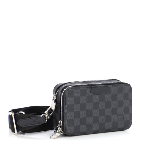 Louis Vuitton Alpha Wearable Wallet Damier Graphite Black 22175481
