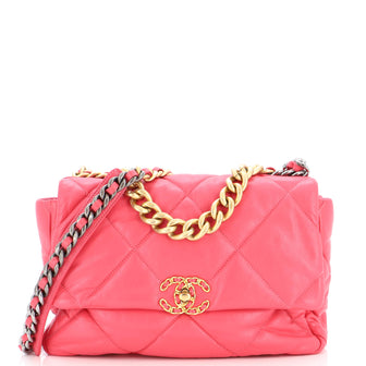 Chanel Medium 19 Flap Bag Light Pink Lambskin Mixed Hardware