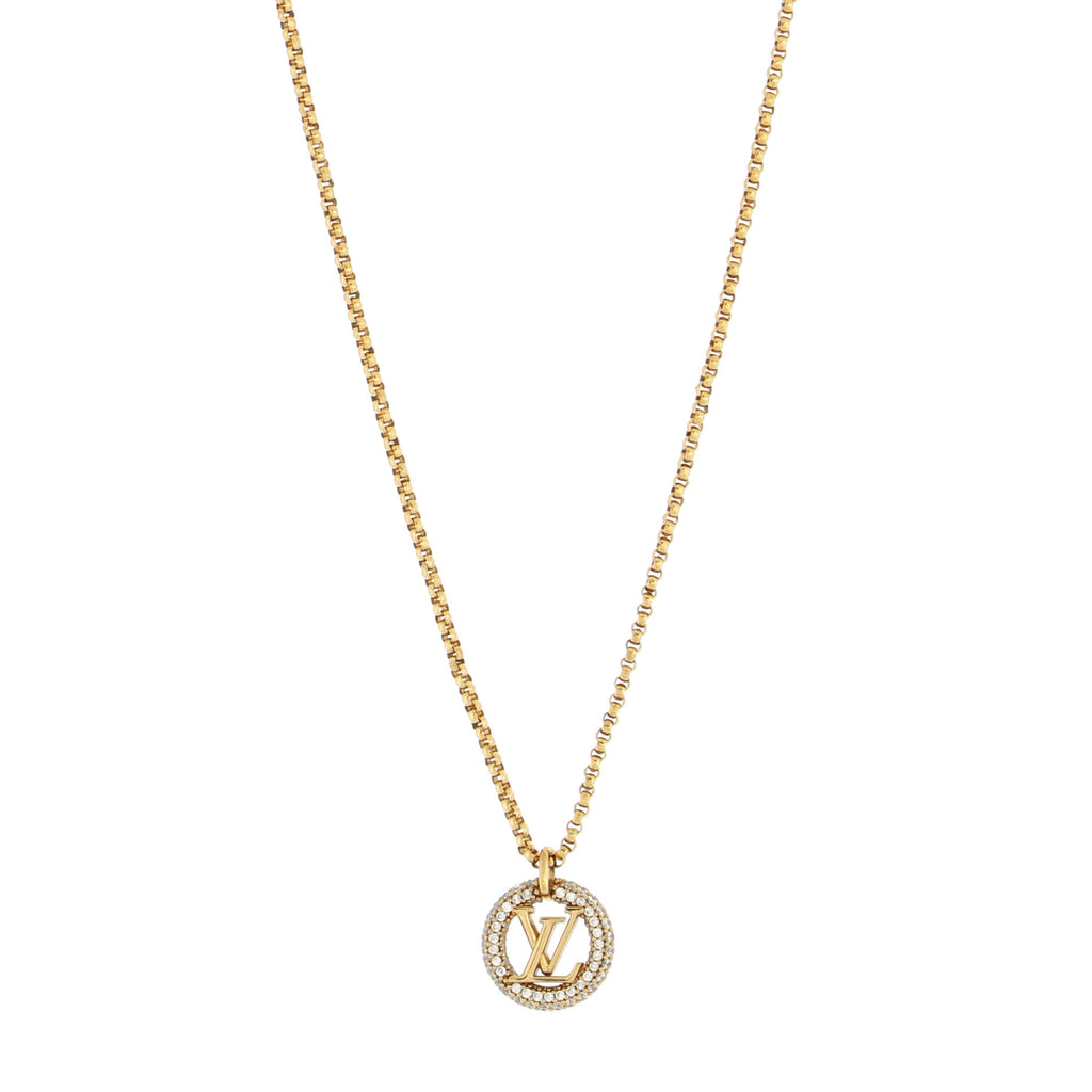 Louis Vuitton Collier Monogram Silver Tone Chain Necklace 22″ – Engagement  Corner