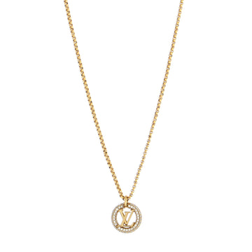Louis Vuitton Louise By Night Pendant Necklace Crystal Embellished Metal