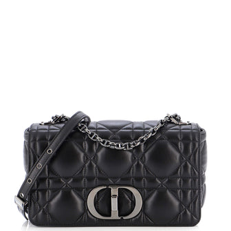 Christian Dior Caro Bag Macrocannage Quilt Calfskin Medium