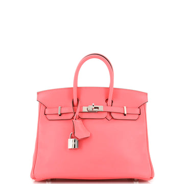 Hermes Birkin Handbag Pink Swift with Palladium Hardware 25