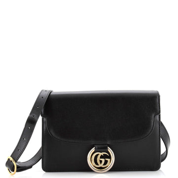 Gucci GG Ring Shoulder Bag Leather Small