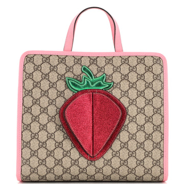Gucci Children's Tote GG Coated Canvas with Applique Medium