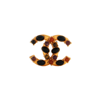 Chanel CC Brooch Gripoix and Metal