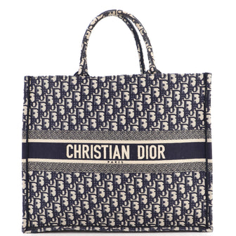 Christian Dior Book Tote Oblique Canvas Large