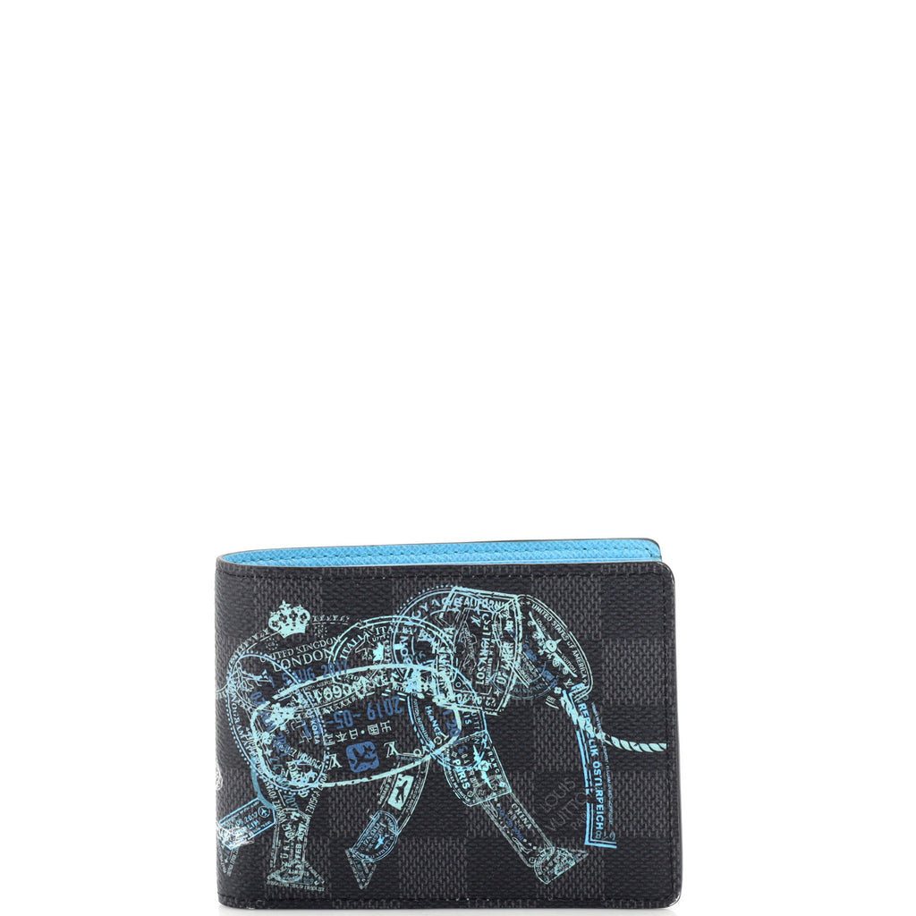 Louis Vuitton Slender Wallet Limited Edition Damier Graphite Pixel Black  2084381