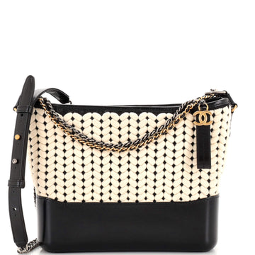 Chanel Gabrielle Hobo Woven Knit and Calfskin Medium