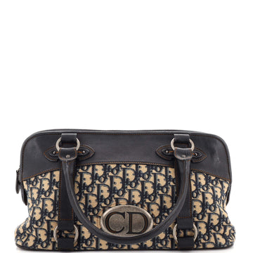 Christian Dior Vintage CD Satchel Diorissimo Canvas Large
