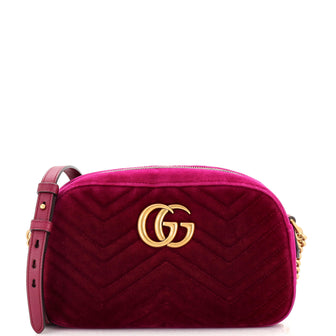 Gucci GG Marmont Shoulder Bag Matelasse Velvet Small