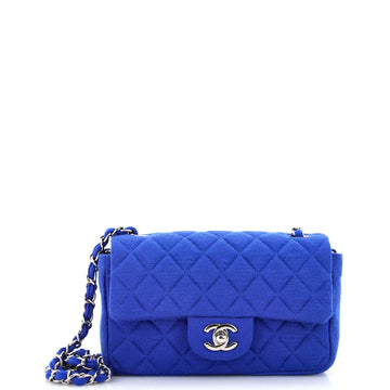 Chanel Classic Single Flap Bag Quilted Jersey Mini