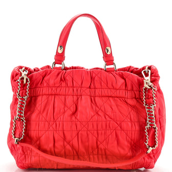 Christian Dior Delices Tote Cannage Quilt Leather Medium