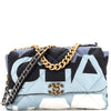 Chanel 19 Quilted Printed Silk Flap Bag